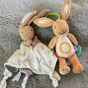 Kids Preferred GUESS HOW MUCH I LOVE YOU Tan Bunny Lovey Rattle TOY Set EASTER